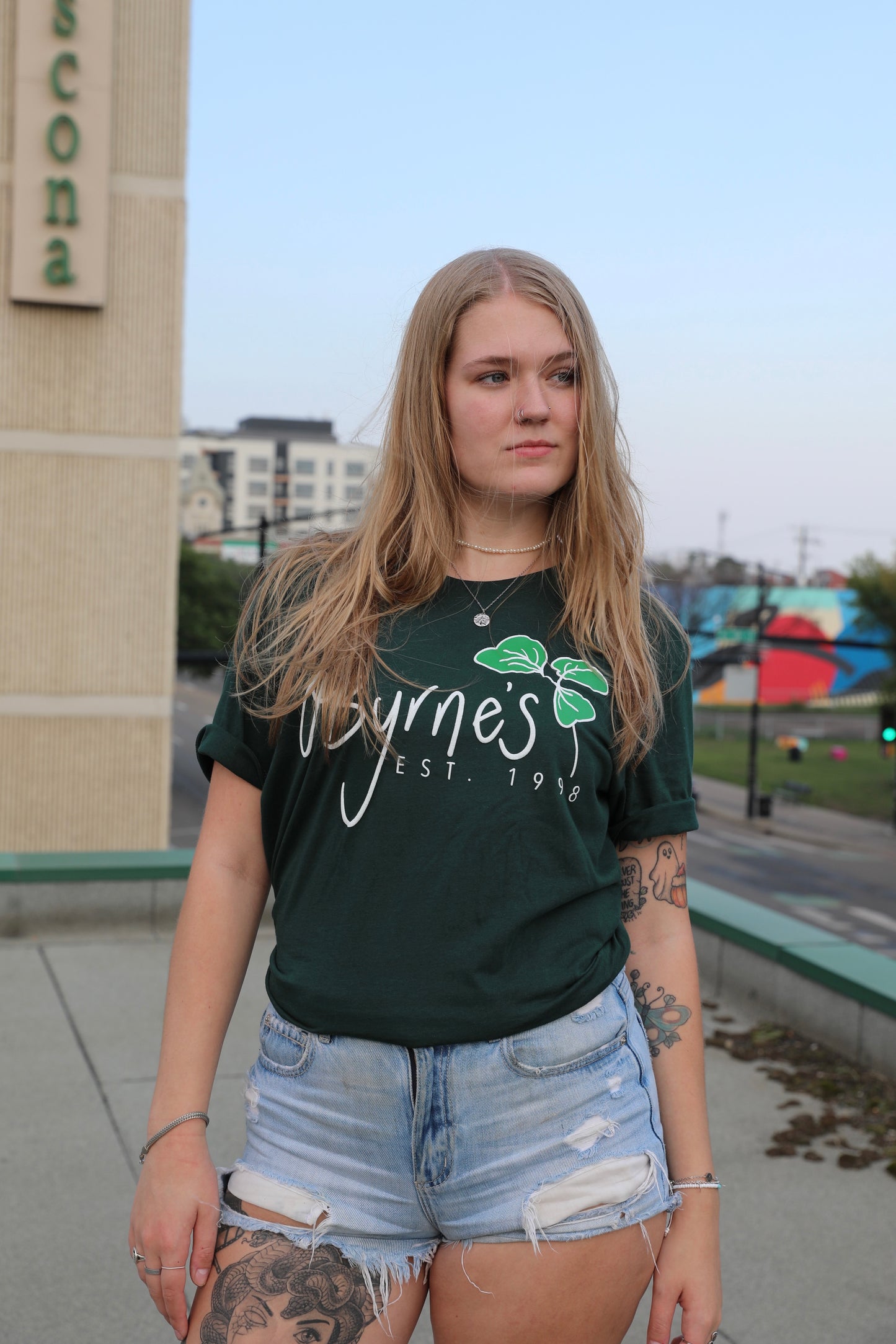Clover Tee - Forest Green