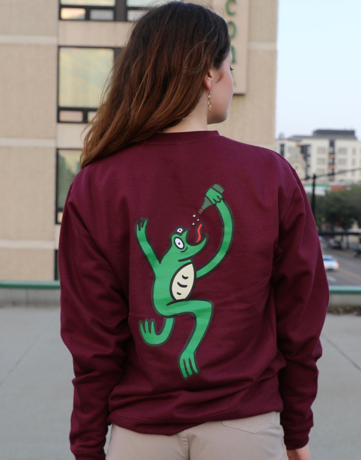 "Hopscotch" Crewneck - Maroon
