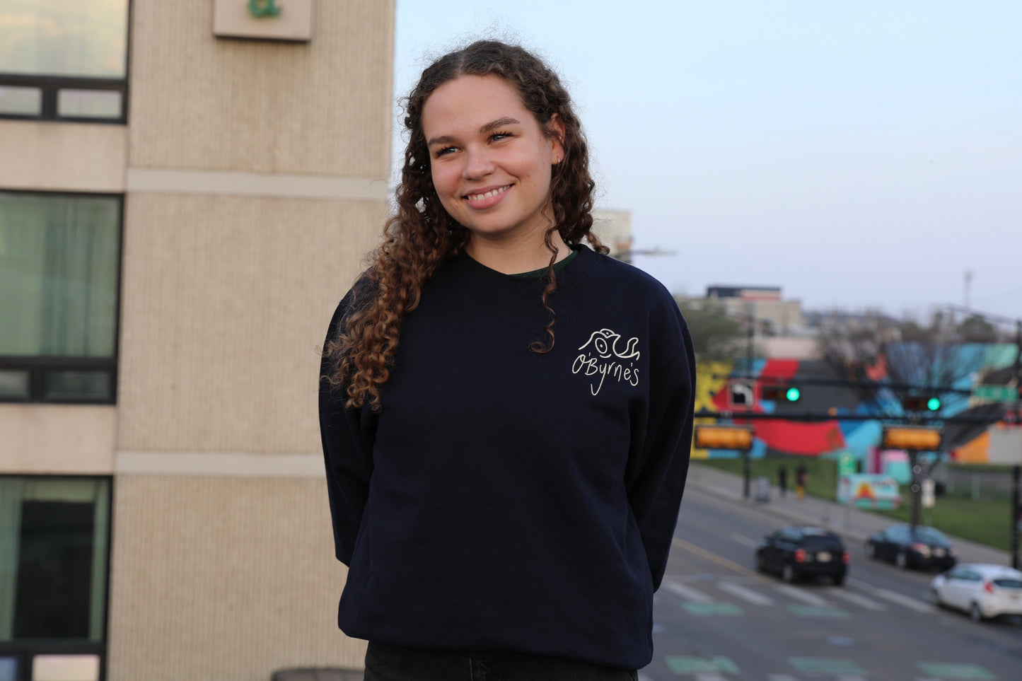 "Hopscotch" Crewneck - Navy