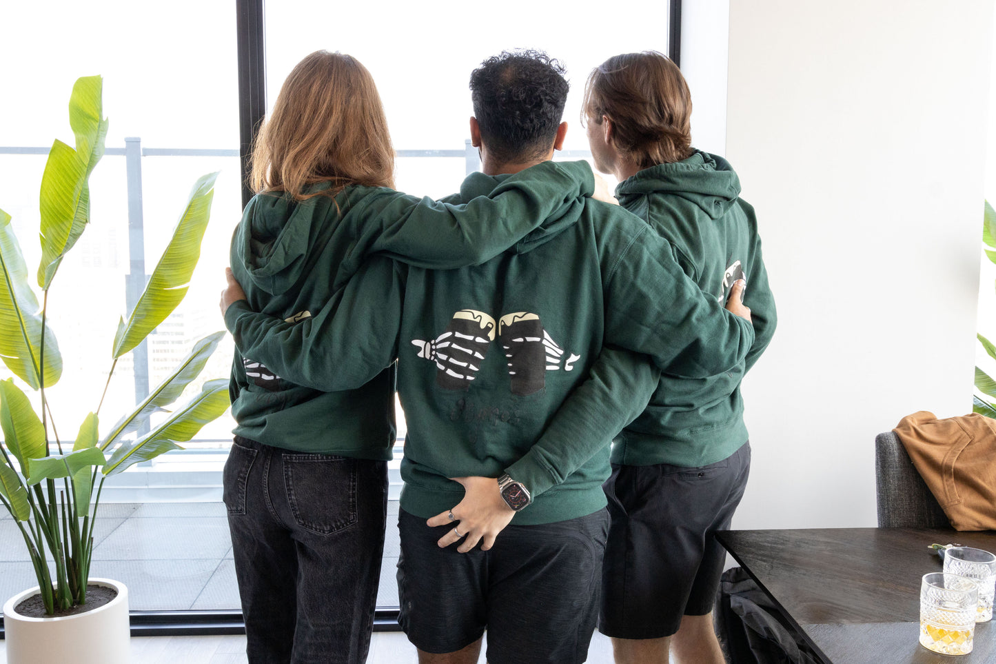 "Cheers to the Afterlife" Hoodie - Forest Green
