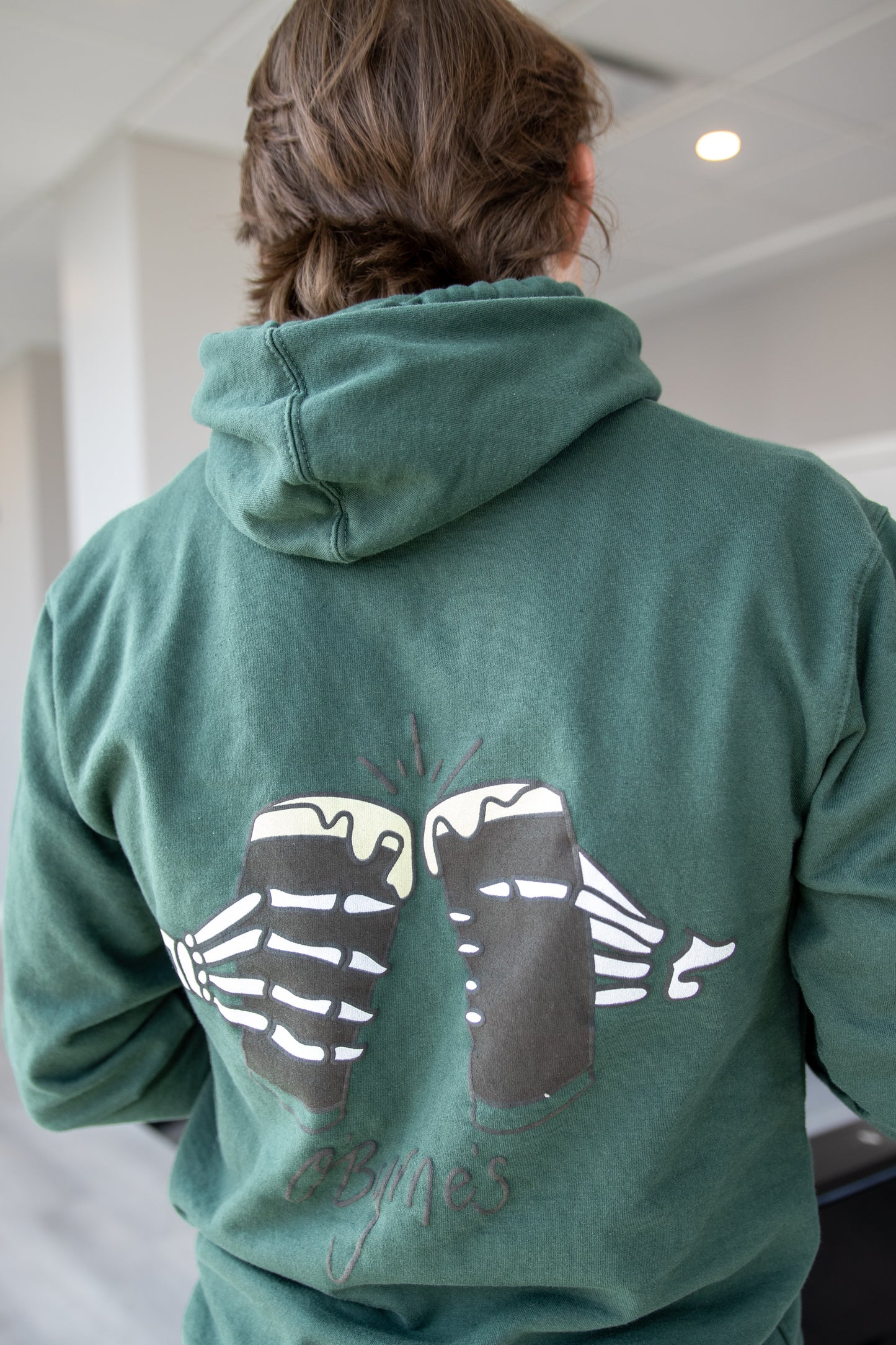 "Cheers to the Afterlife" Hoodie - Forest Green
